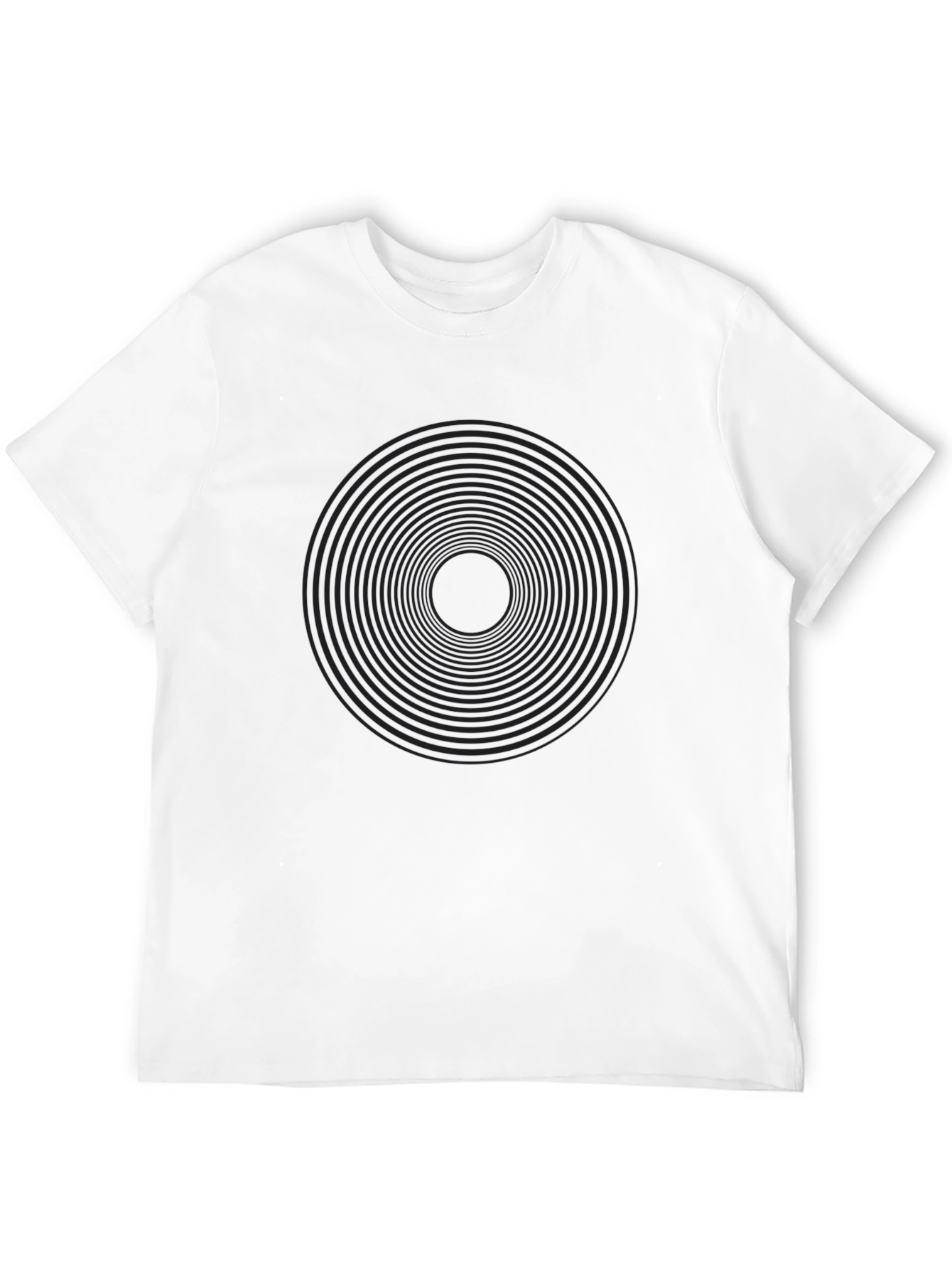 Hypnotic Black Spiral Graphic Tee