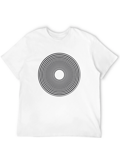 Hypnotic Black Spiral Graphic Tee