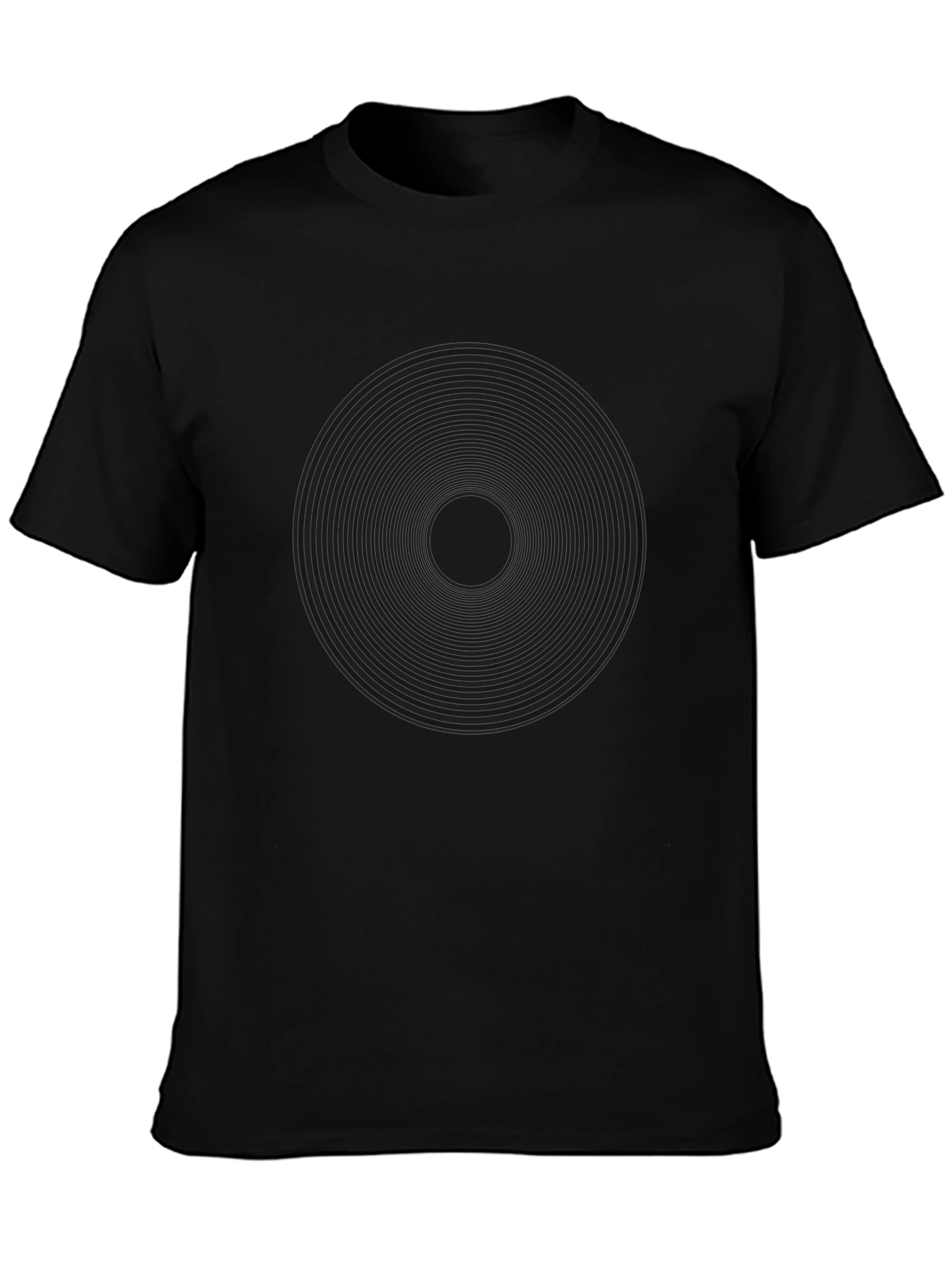 Hypnotic Black Spiral Graphic Tee