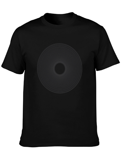 Hypnotic Black Spiral Graphic Tee
