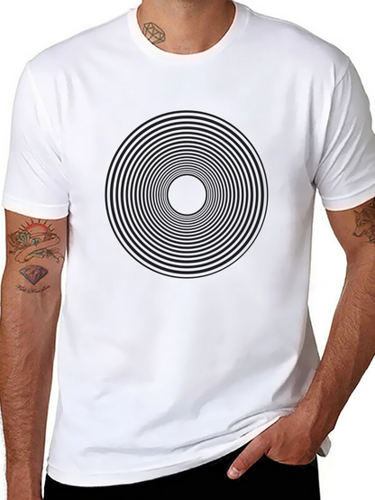 Hypnotic Black Spiral Graphic Tee