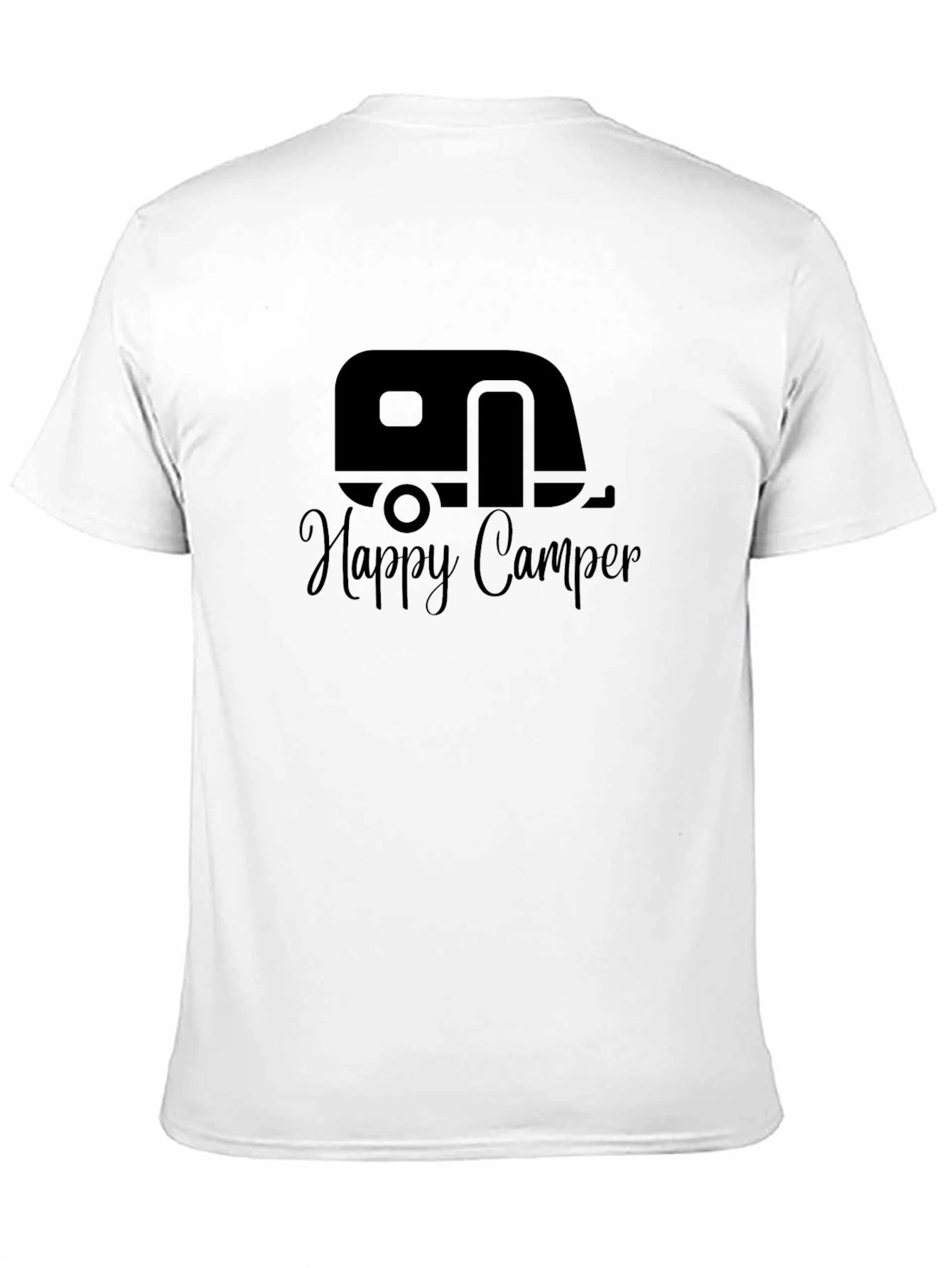 Happy Camper Black Graphic T-Shirt