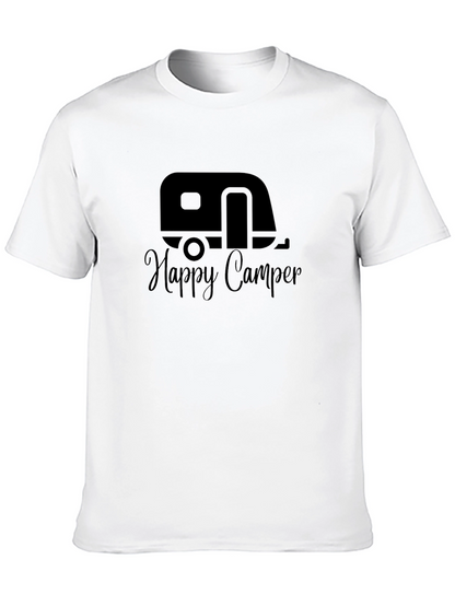 Happy Camper Black Graphic T-Shirt
