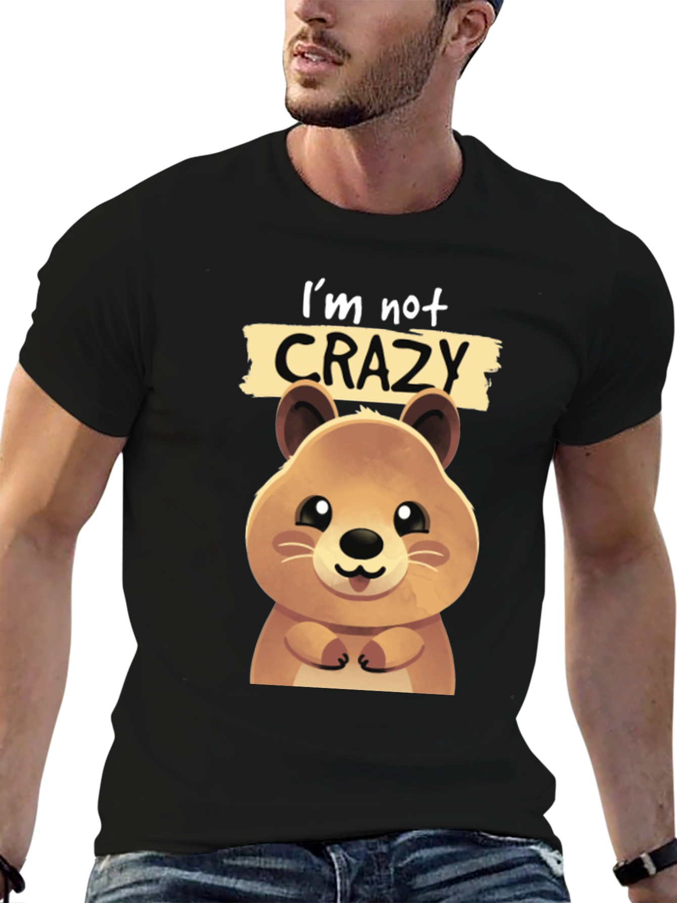 Cute Quokka Im Not Crazy Graphic T-Shirt