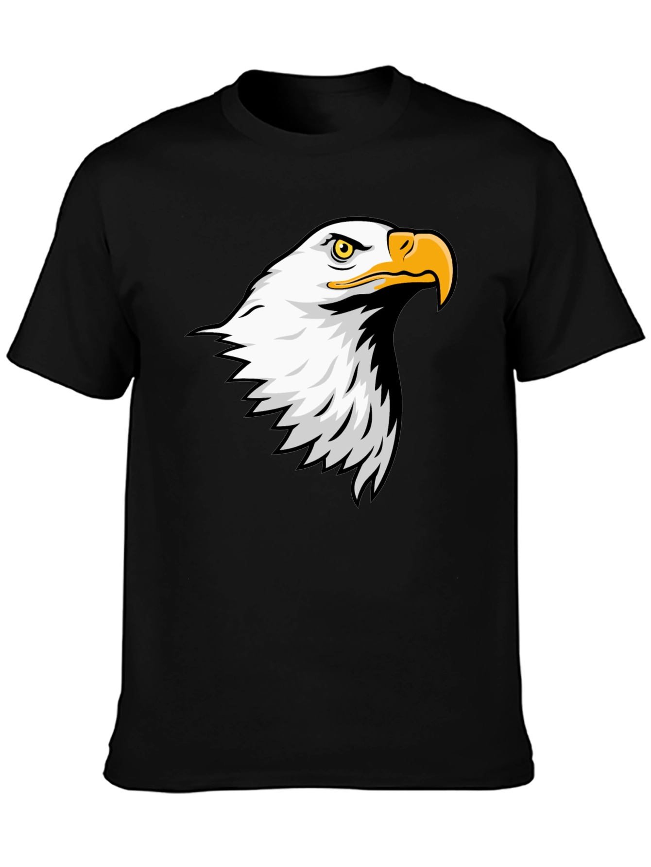 Eagle Graphic Tee - Mens Black Cotton T-Shirt