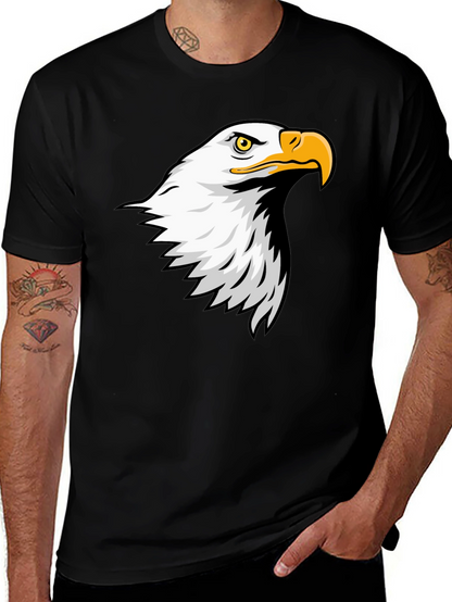Eagle Graphic Tee - Mens Black Cotton T-Shirt