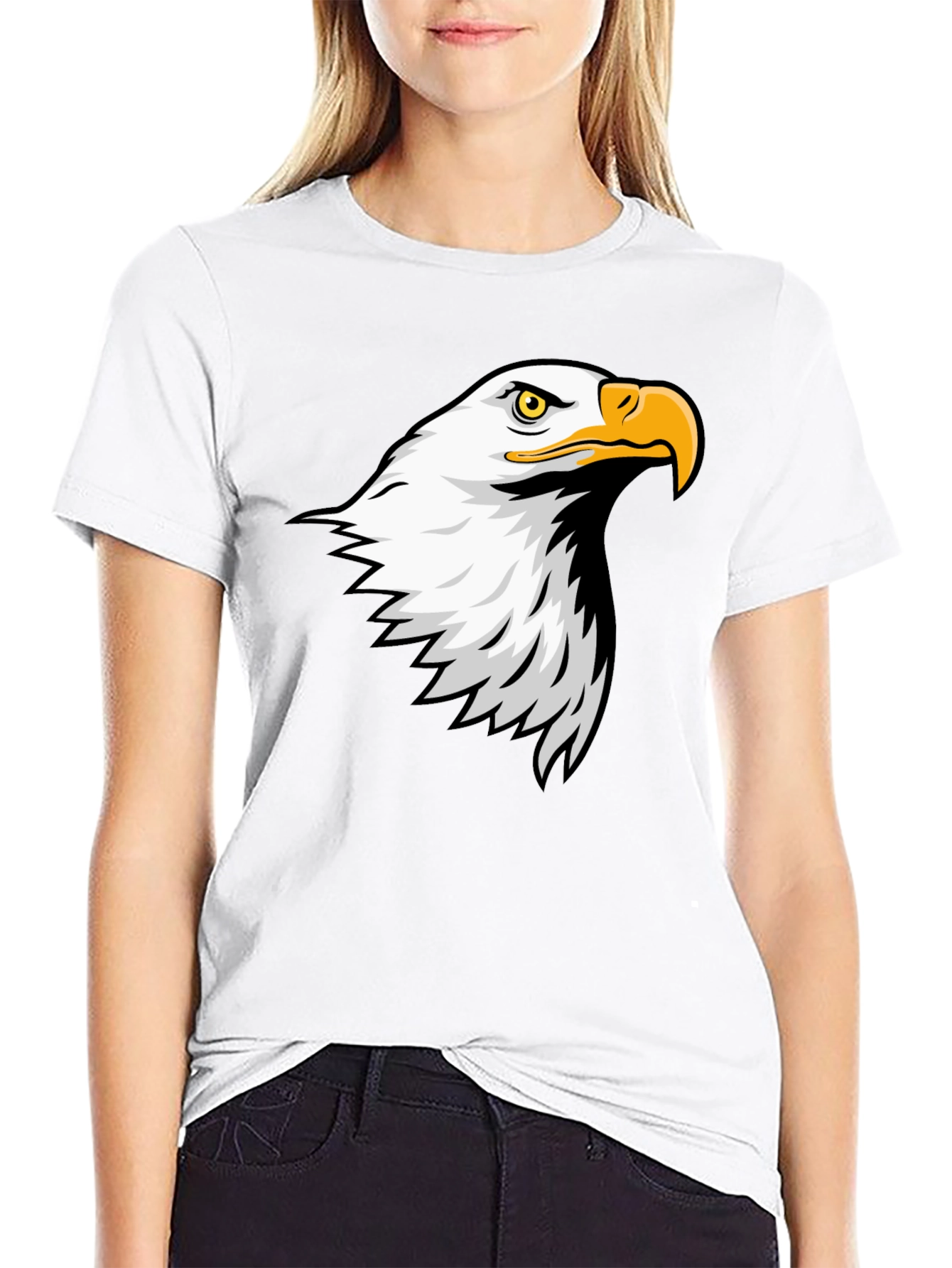 Eagle Graphic Tee - Mens Black Cotton T-Shirt