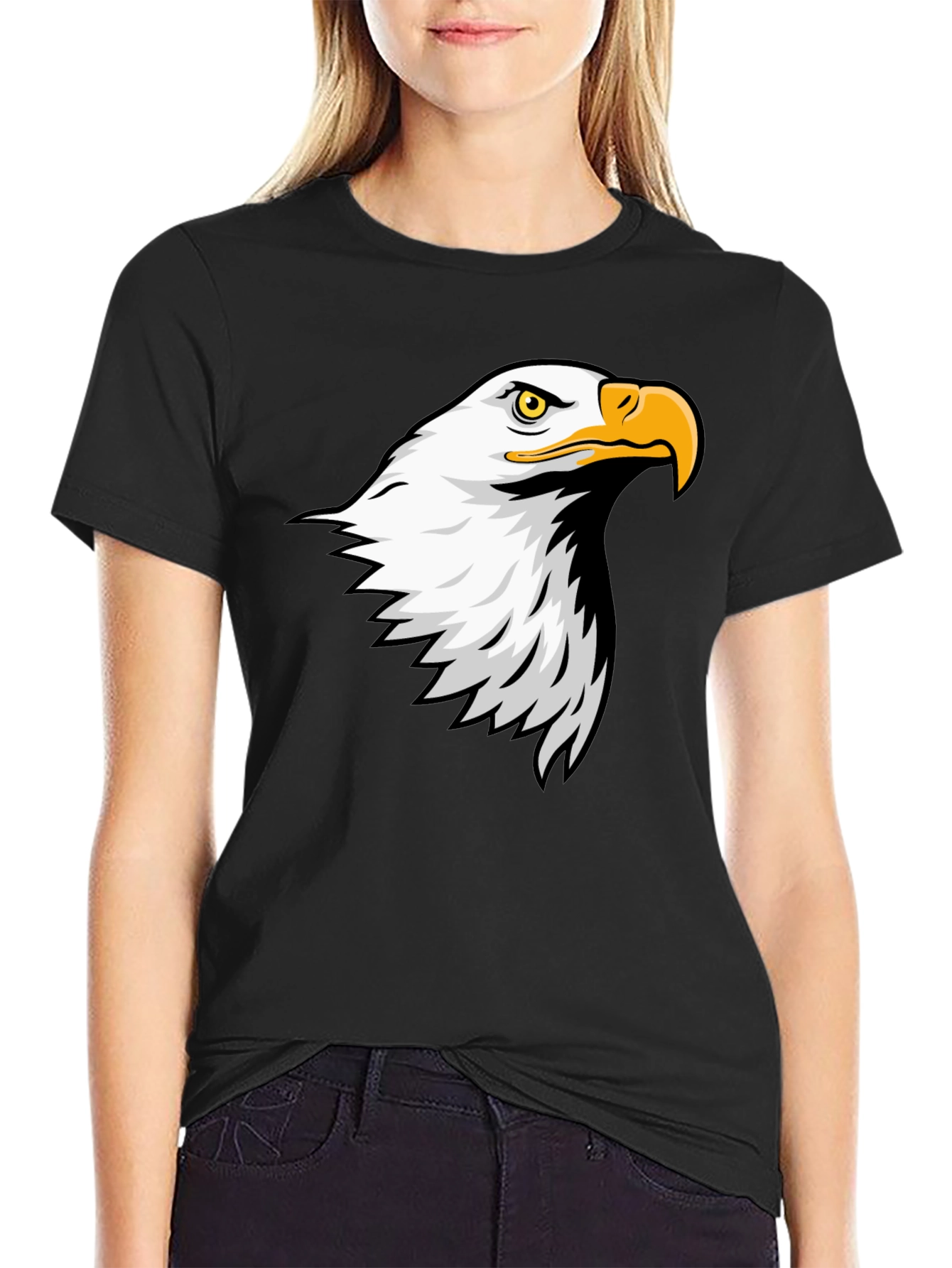 Eagle Graphic Tee - Mens Black Cotton T-Shirt