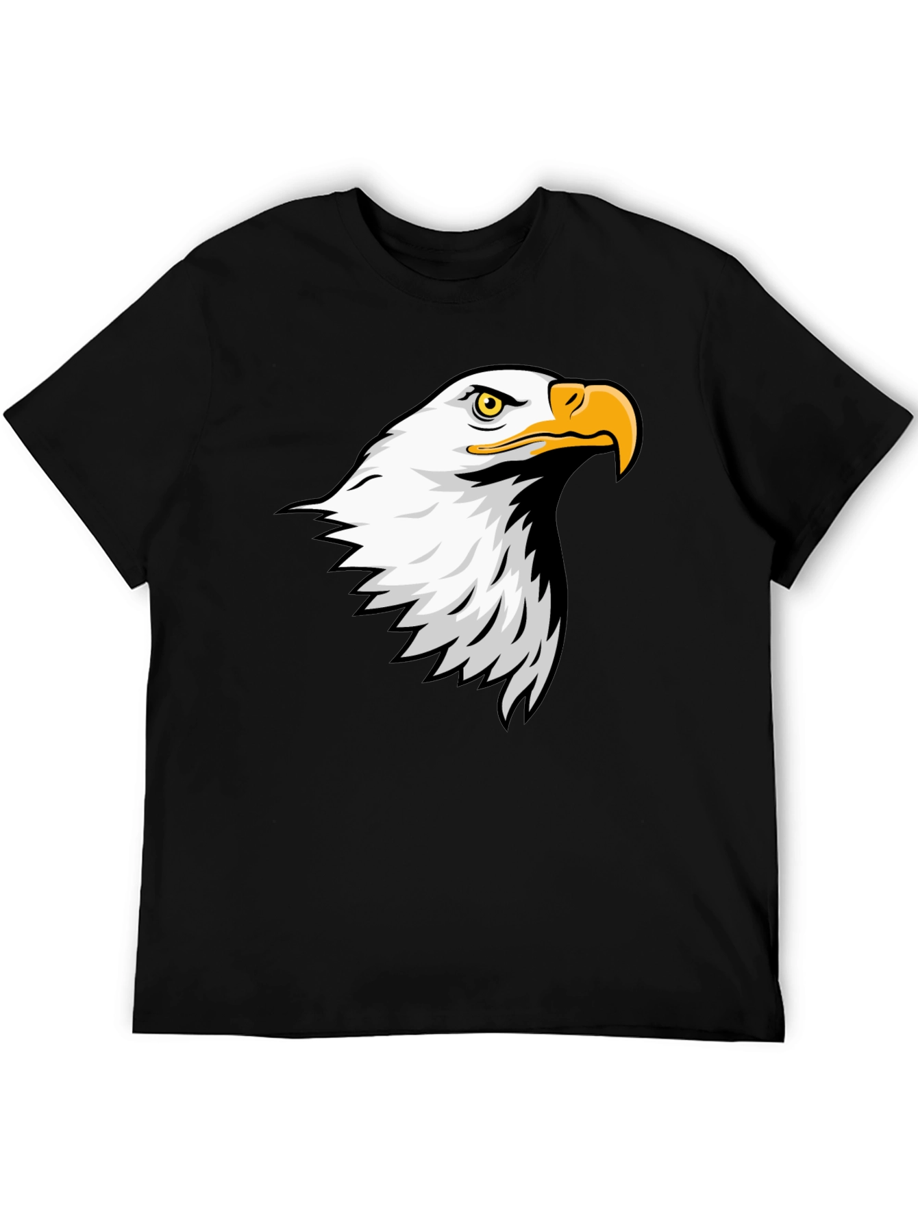 Eagle Graphic Tee - Mens Black Cotton T-Shirt