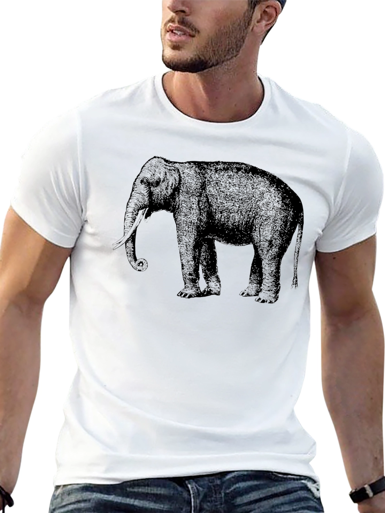 Elephant Graphic Tee - Classic Black