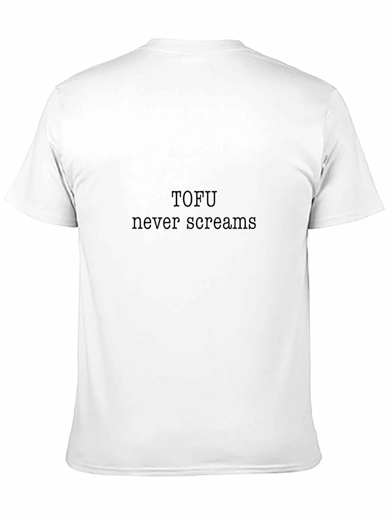 Tofu Never Screams Graphic Tee - Soft Black Cotton