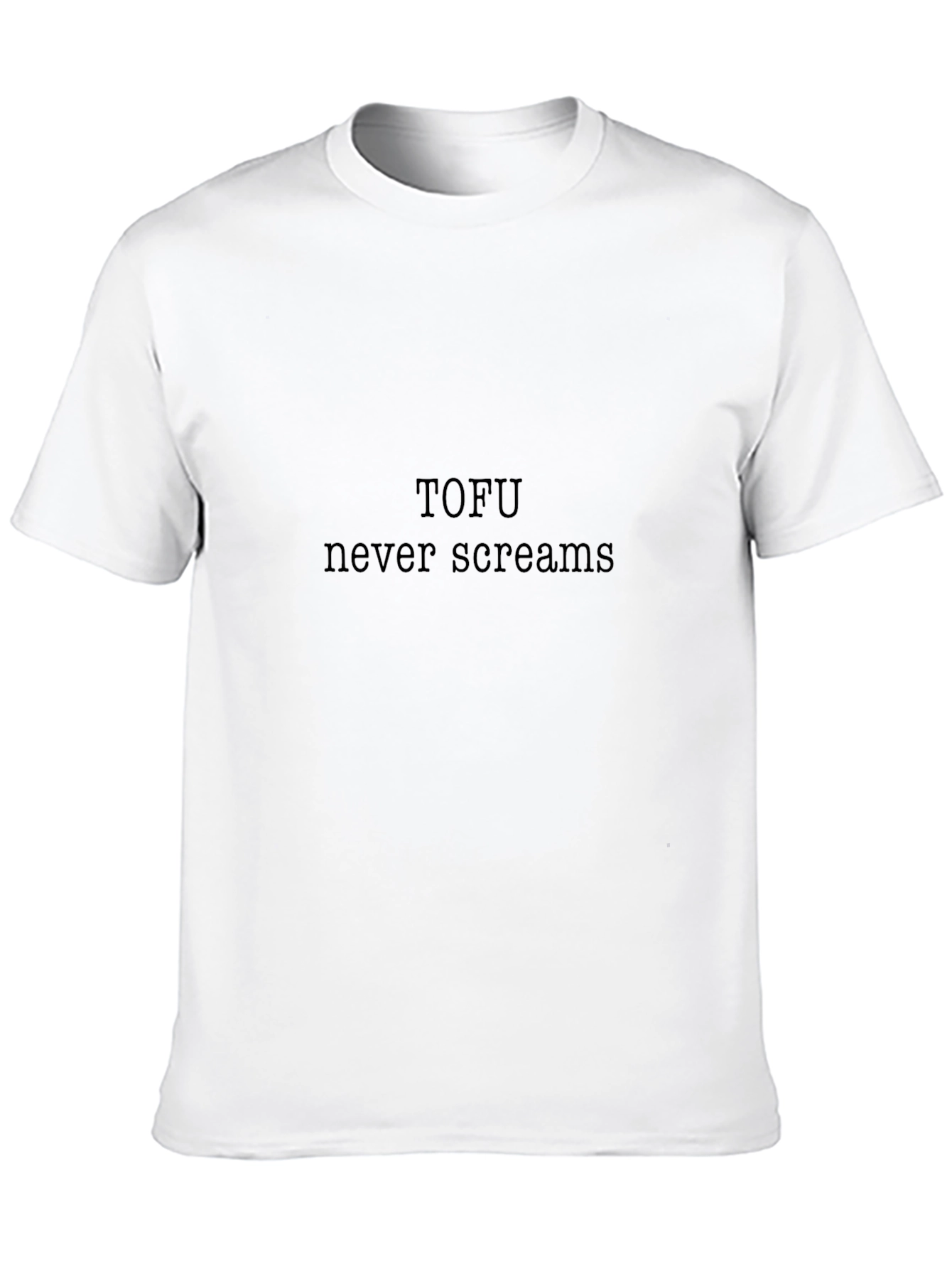 Tofu Never Screams Graphic Tee - Soft Black Cotton