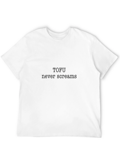 Tofu Never Screams Graphic Tee - Soft Black Cotton
