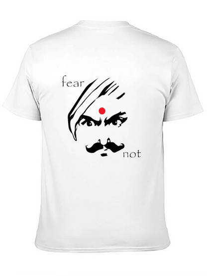 Fear Not Graphic Tee - Black Cotton Blend Shirt