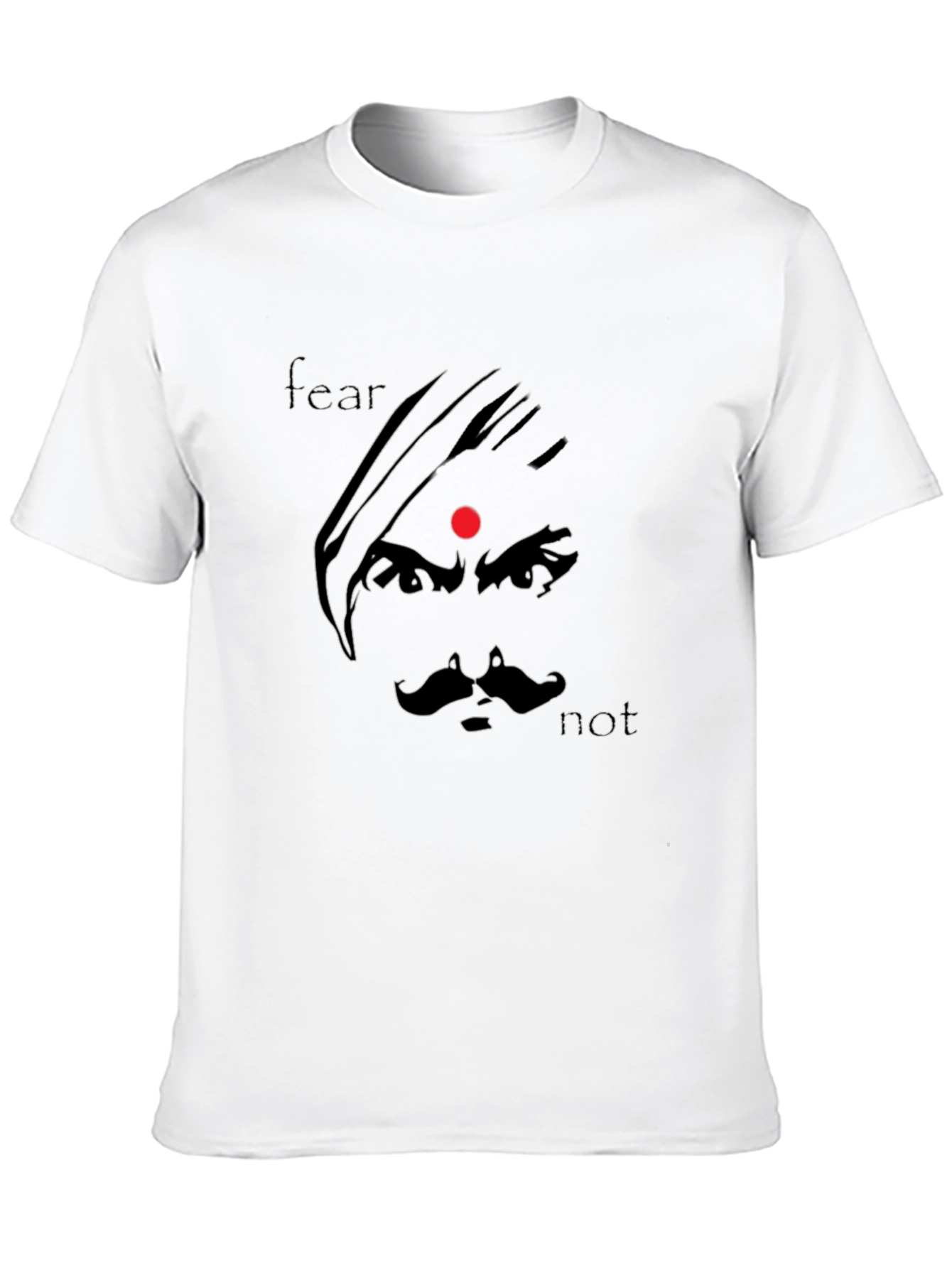 Fear Not Graphic Tee - Black Cotton Blend Shirt
