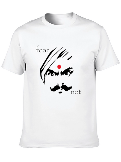 Fear Not Graphic Tee - Black Cotton Blend Shirt