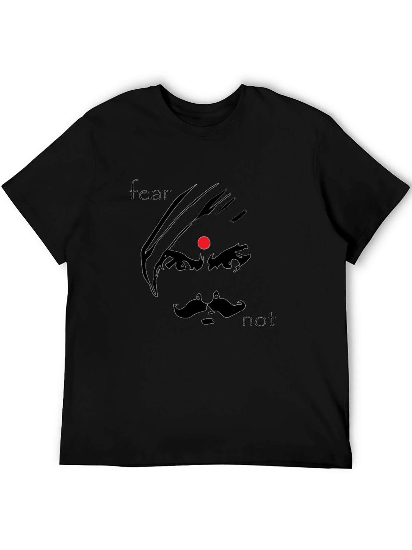 Fear Not Graphic Tee - Black Cotton Blend Shirt