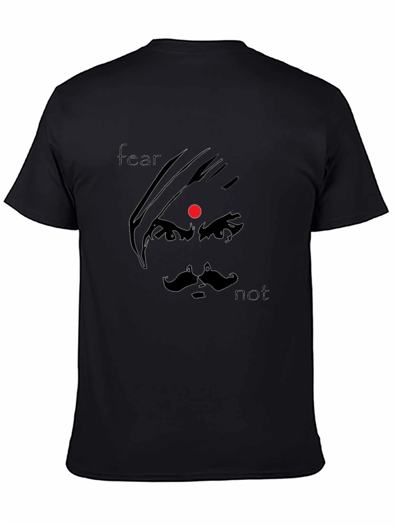 Fear Not Graphic Tee - Black Cotton Blend Shirt