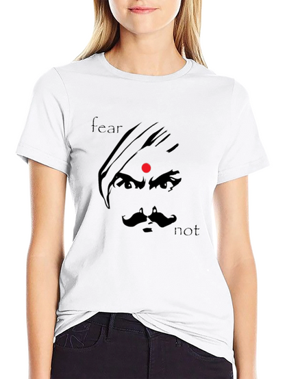 Fear Not Graphic Tee - Black Cotton Blend Shirt