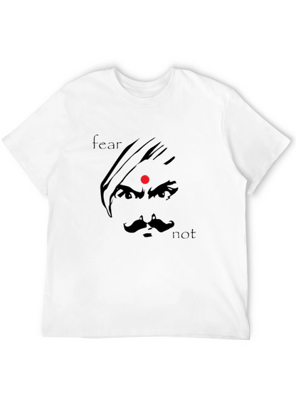 Fear Not Graphic Tee - Black Cotton Blend Shirt