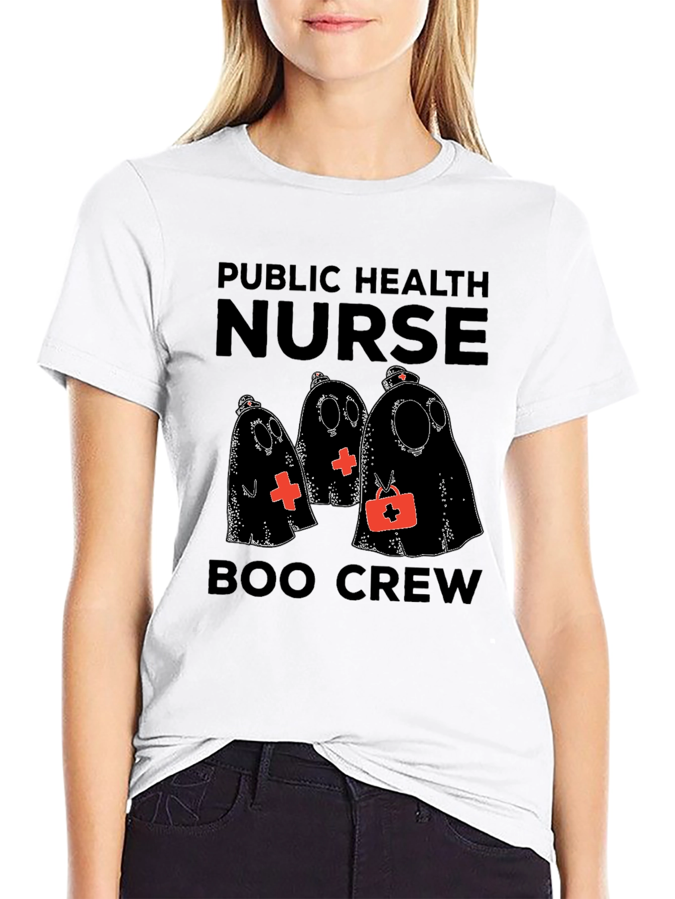Public Health Nurse Boo Crew Halloween T-Shirt