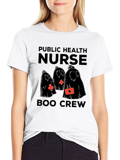Public Health Nurse Boo Crew Halloween T-Shirt