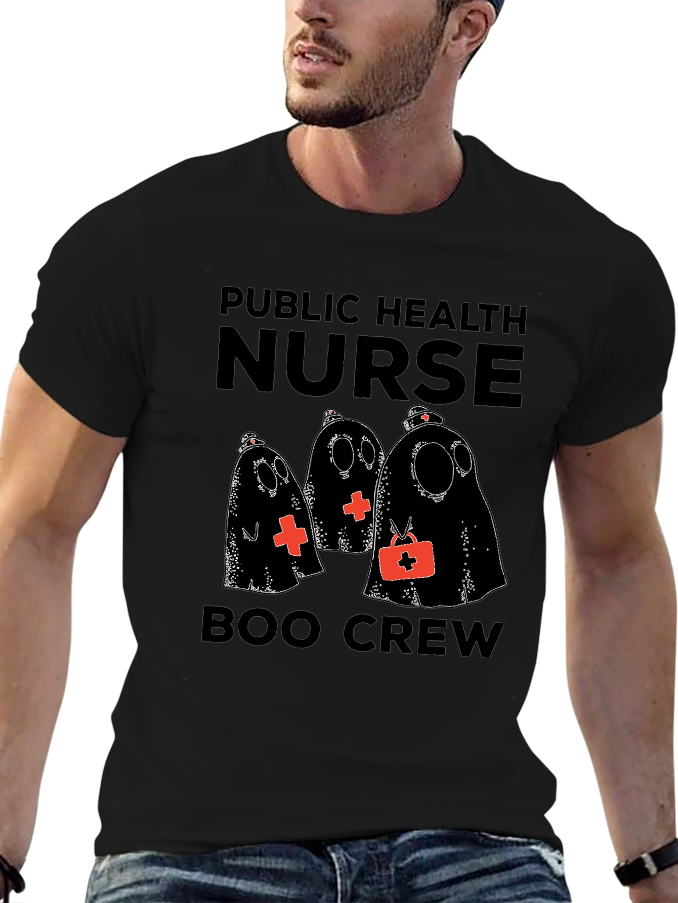 Public Health Nurse Boo Crew Halloween T-Shirt