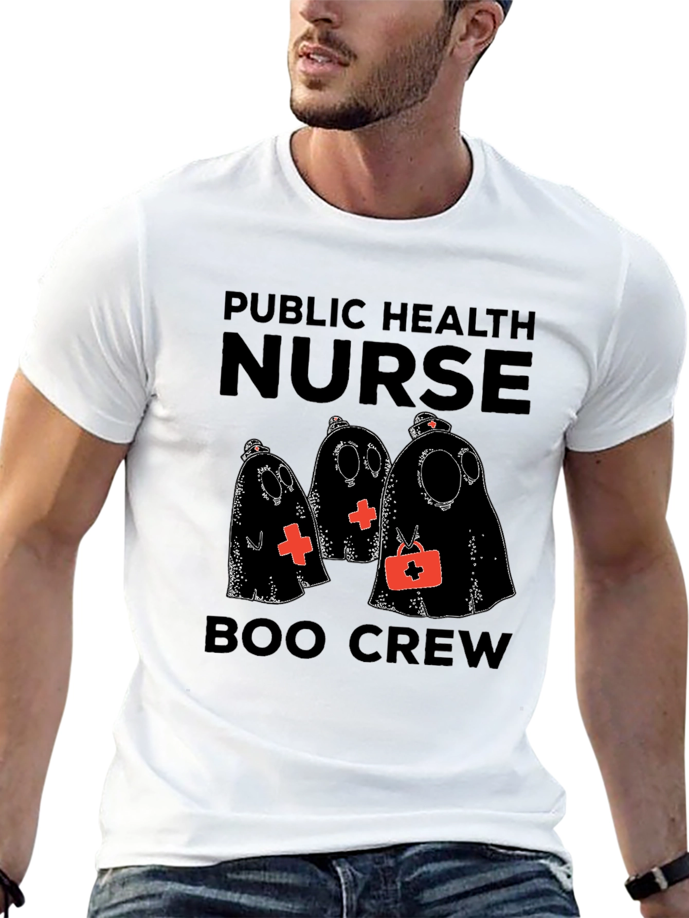 Public Health Nurse Boo Crew Halloween T-Shirt