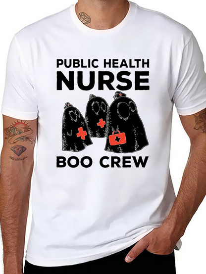 Public Health Nurse Boo Crew Halloween T-Shirt