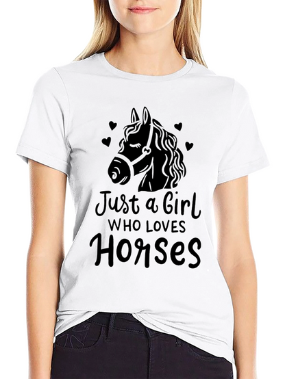 Just a Girl Who Loves Horses T-Shirt