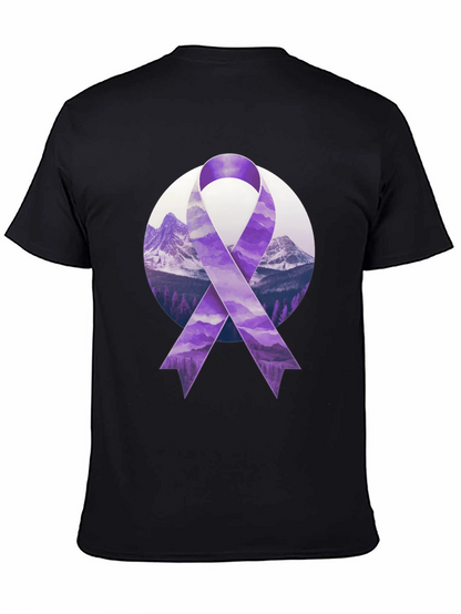 Purple Ribbon Mountain Graphic Tee