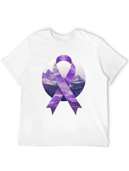 Purple Ribbon Mountain Graphic Tee