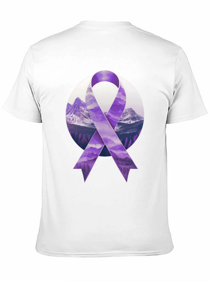 Purple Ribbon Mountain Graphic Tee