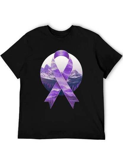 Purple Ribbon Mountain Graphic Tee