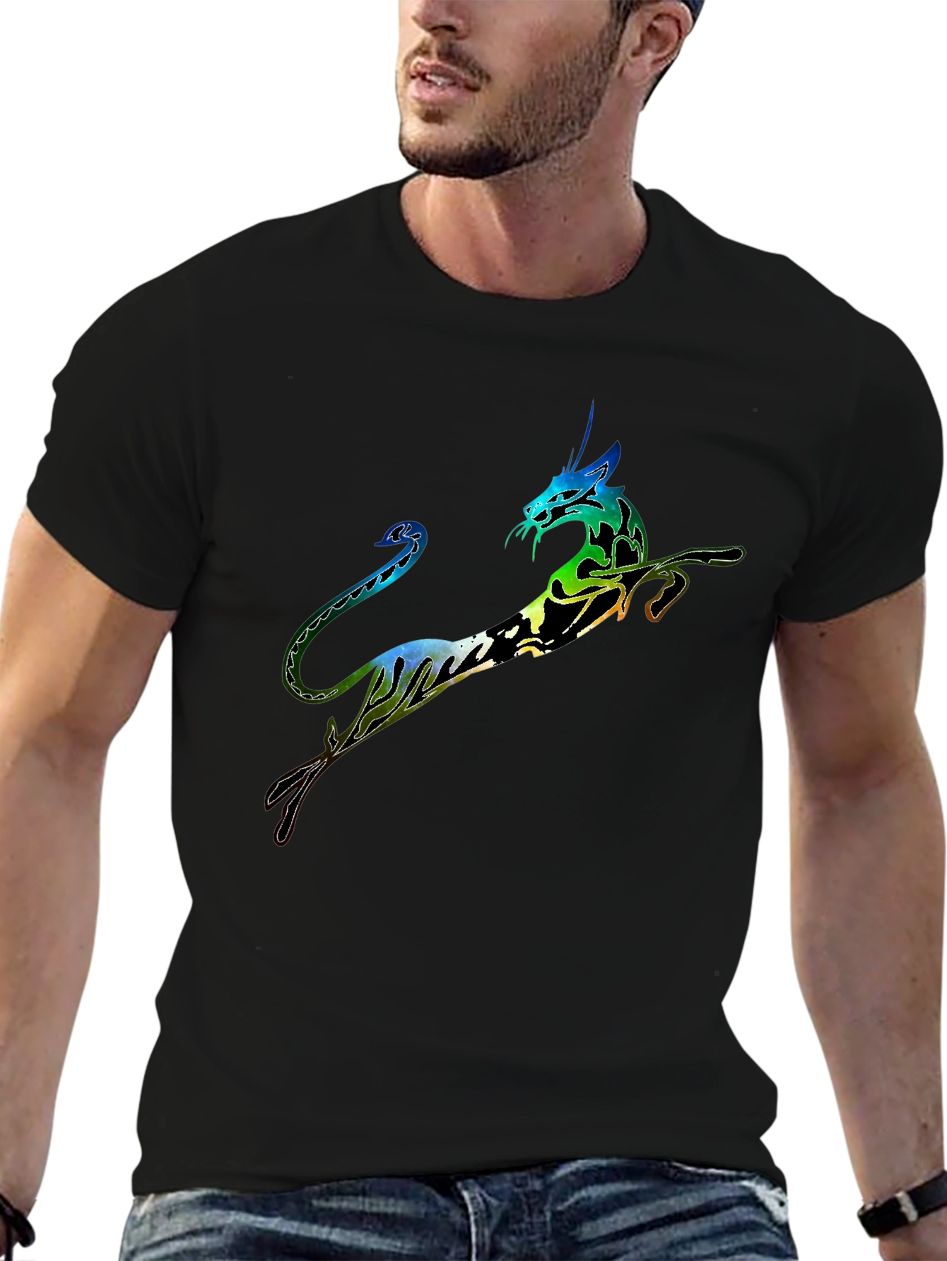 Unique Dragon Graphic Print Tee