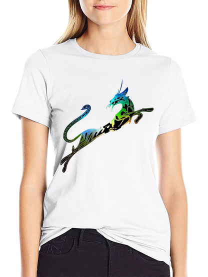 Unique Dragon Graphic Print Tee