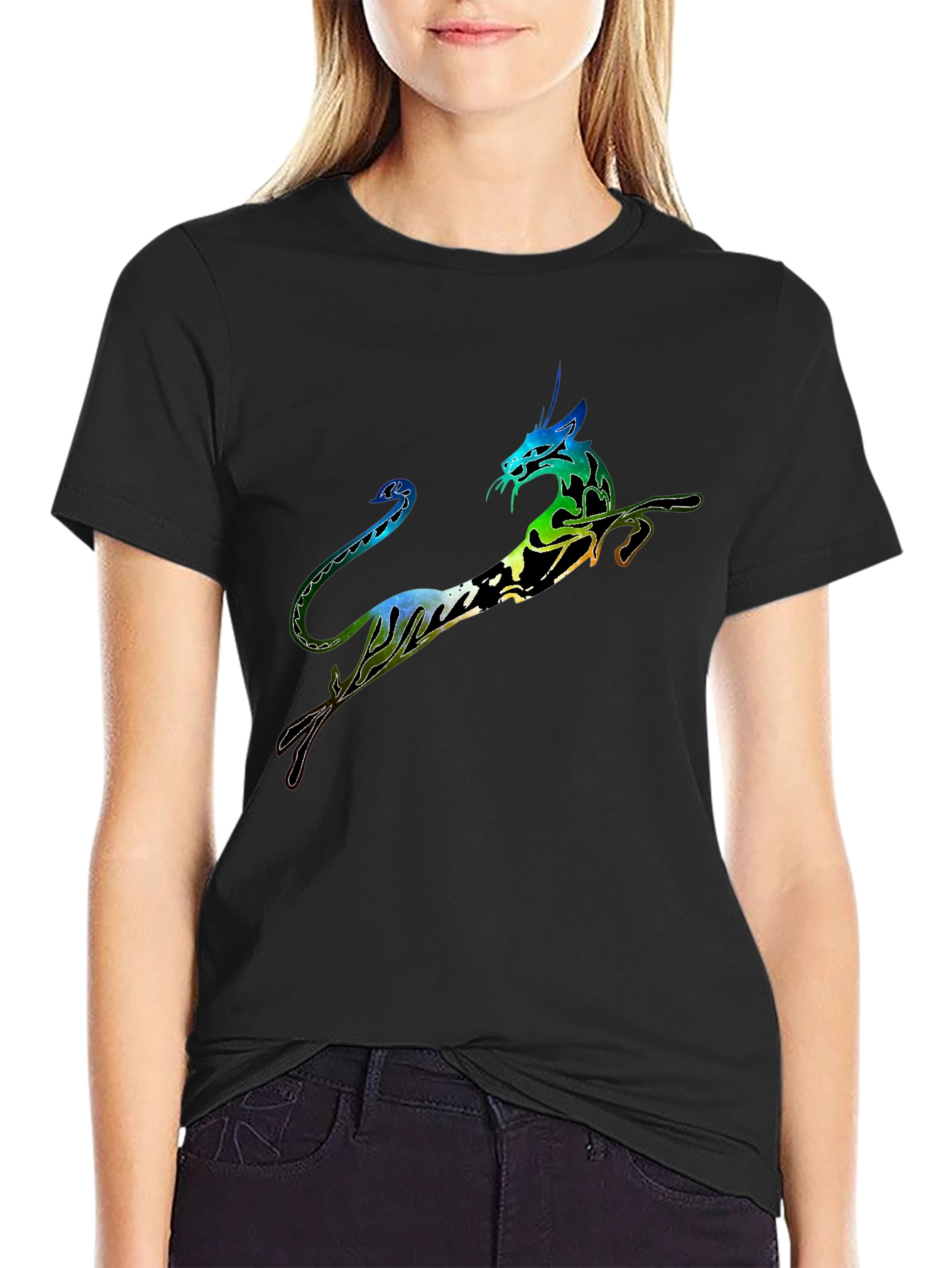 Unique Dragon Graphic Print Tee
