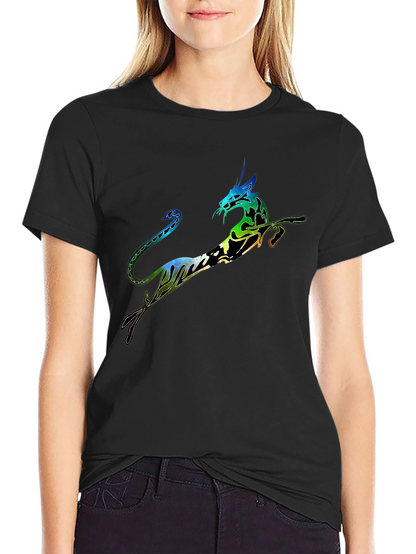 Unique Dragon Graphic Print Tee