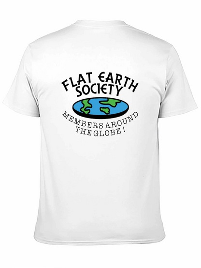 Flat Earth Society Mens Black T-Shirt