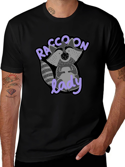 Raccoon Lady Graphic T-Shirt - Cute & Comfy