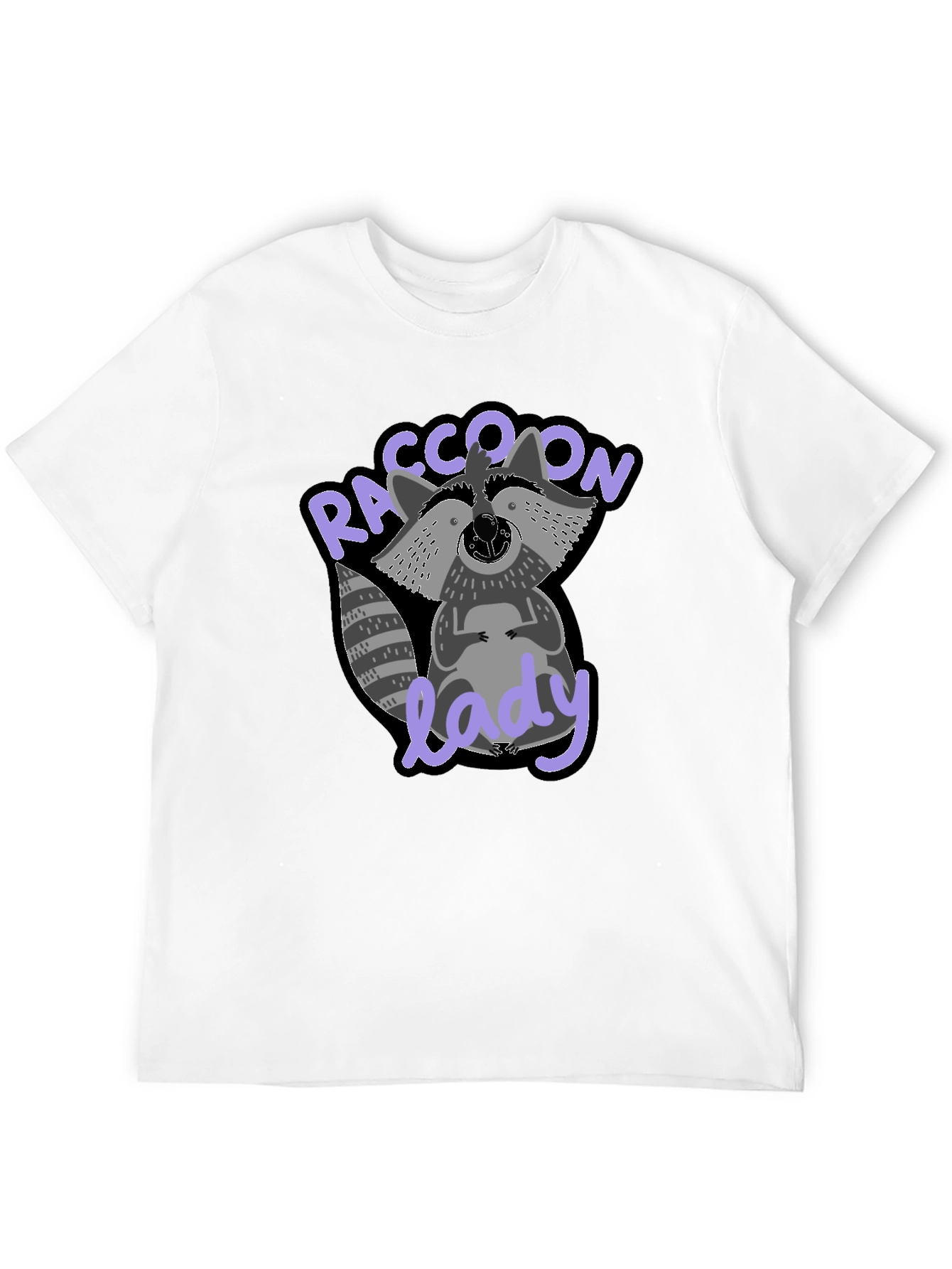 Raccoon Lady Graphic T-Shirt - Cute & Comfy