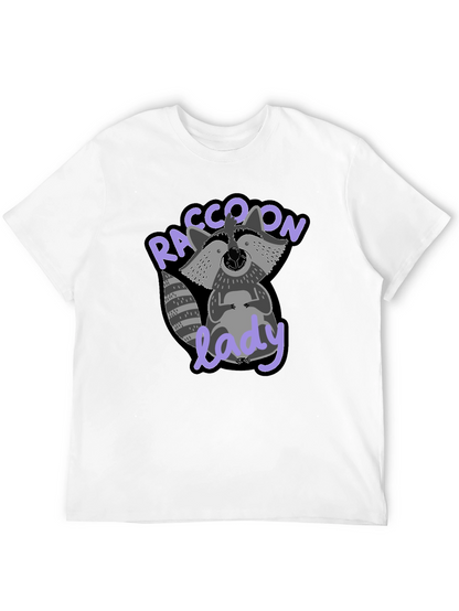 Raccoon Lady Graphic T-Shirt - Cute & Comfy