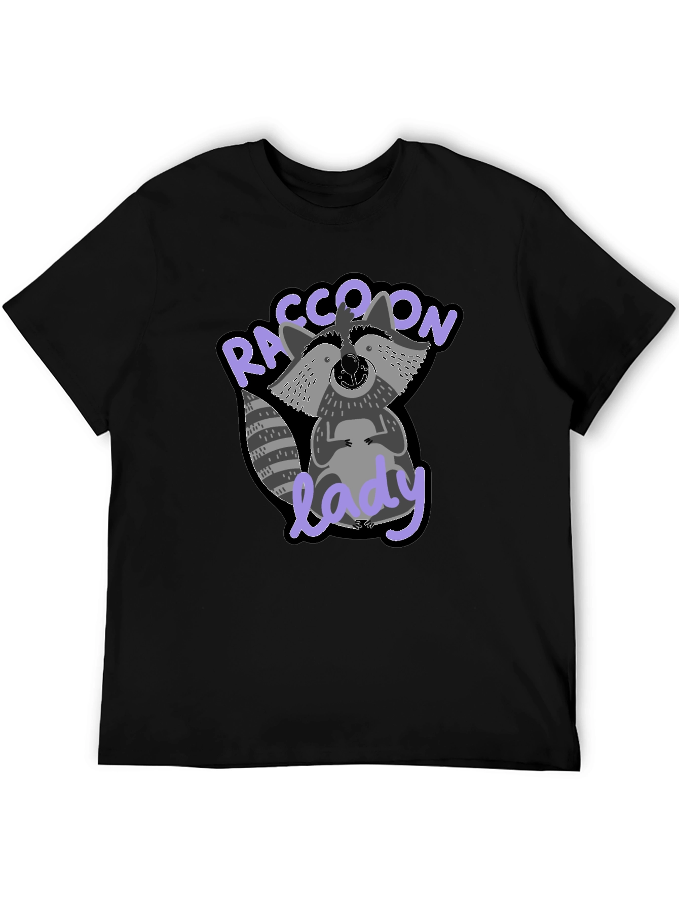 Raccoon Lady Graphic T-Shirt - Cute & Comfy