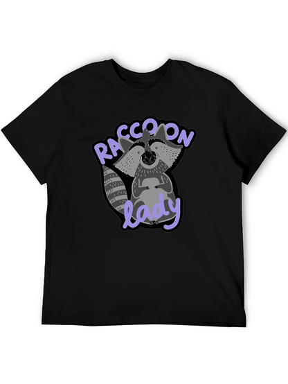 Raccoon Lady Graphic T-Shirt - Cute & Comfy
