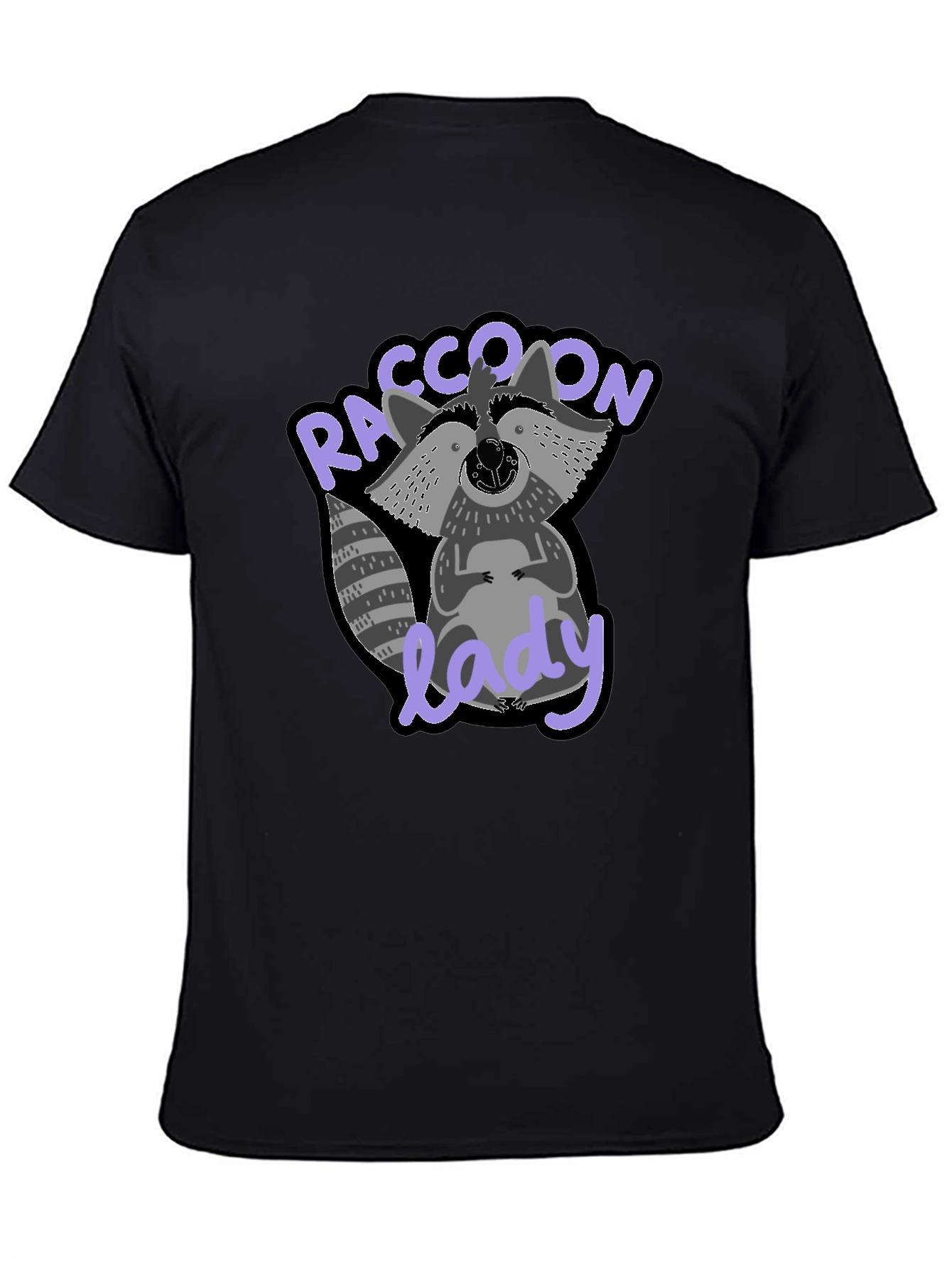 Raccoon Lady Graphic T-Shirt - Cute & Comfy