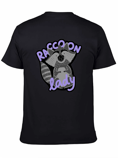 Raccoon Lady Graphic T-Shirt - Cute & Comfy