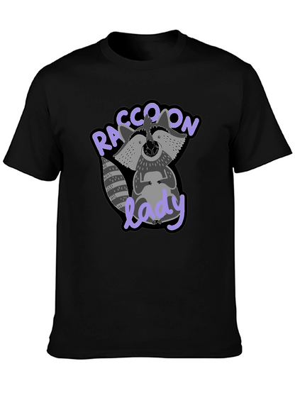 Raccoon Lady Graphic T-Shirt - Cute & Comfy