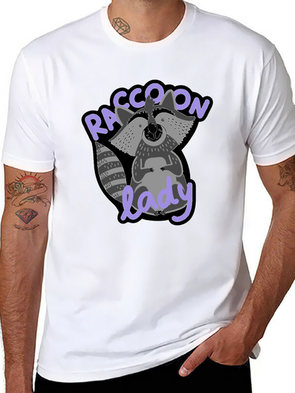 Raccoon Lady Graphic T-Shirt - Cute & Comfy