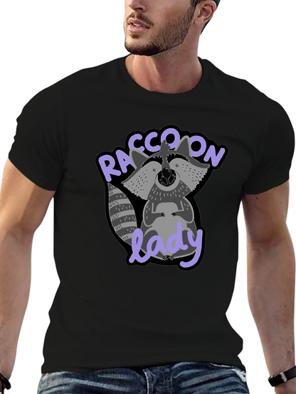 Raccoon Lady Graphic T-Shirt - Cute & Comfy