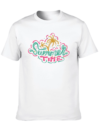Summer Time Graphic Tee - Black Casual T-Shirt